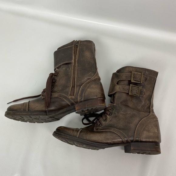 Brown leather boots Steve Madden size 9 1/2 - Picture 12 of 15